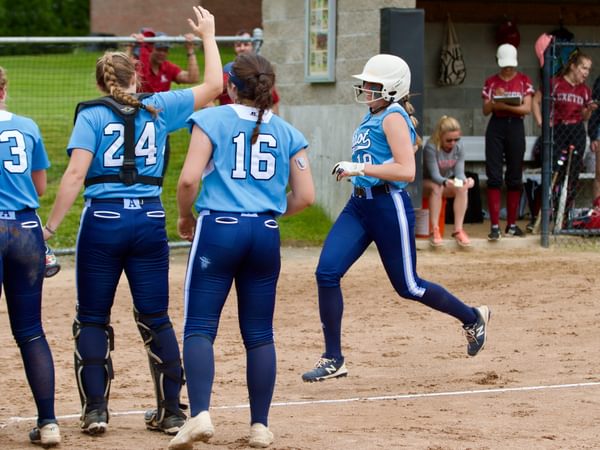 Maris Moody '24 homered to secure the 6-3 win for Andover.